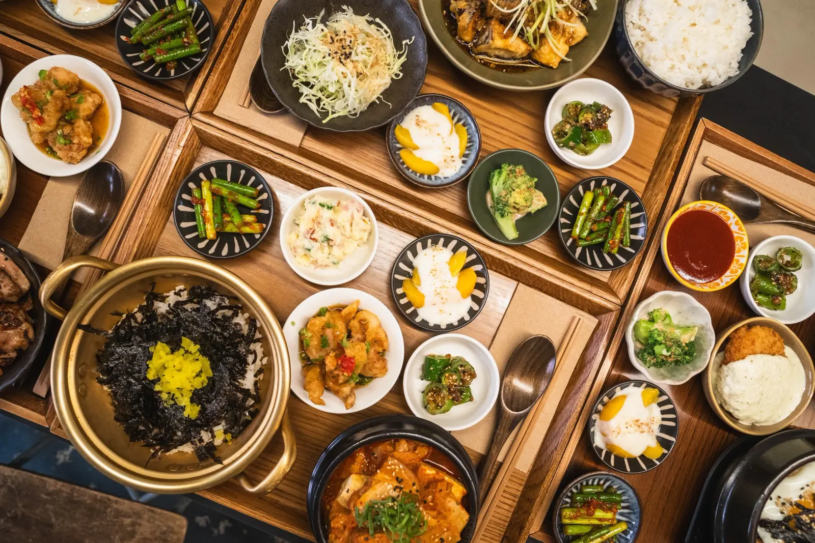 Fresh seasonal banchan at WATDA